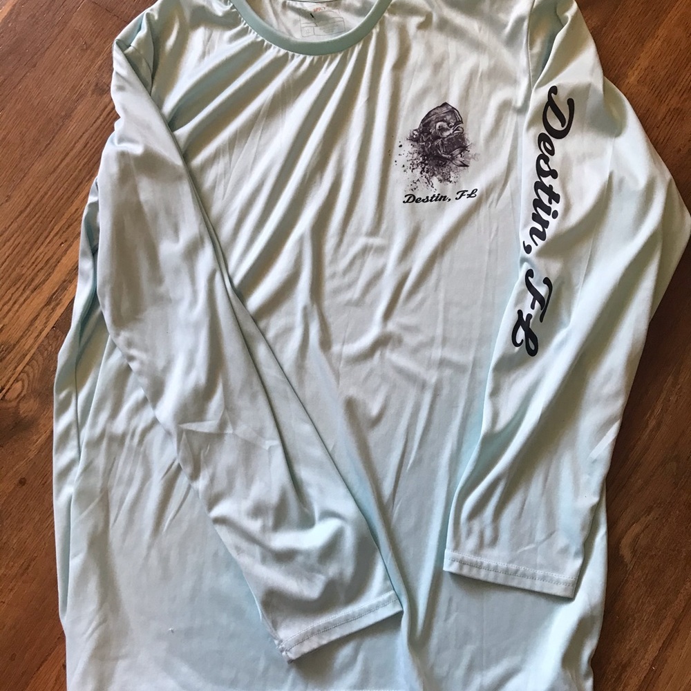 Blue Long Sleeve SPF Performance Shirt